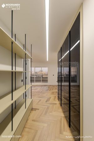 طراحی روشنایی منزل مسکونی زعفرانیه، نورانه